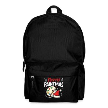 Merry Paintmas Funny Artist Christmas Painter - Backpack - black - Front