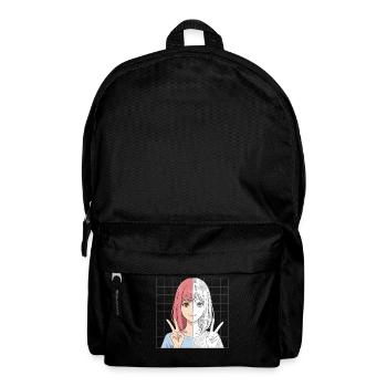 Anime Sketching Half Color Half Line Art - Rucksack - Schwarz - Vorne