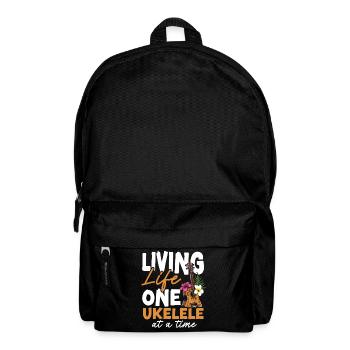 Hawaiian Ukulele Uke Living Life - Backpack - black - Front