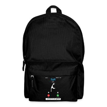 SYLT RUFT UND ICH MUSS GEHEN Sylter Lustiges - Rucksack - Schwarz - Vorne