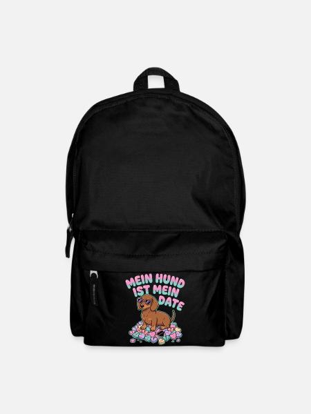Mein Hund Ist Mein Date Funny German Valentine - Rucksack - Schwarz