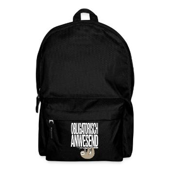 Mandatory Present Sloth Telco Meeting Office - Backpack - black - Front