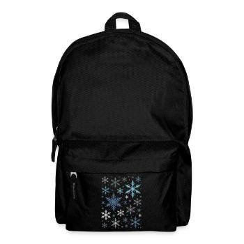 Schneeflocken Winter Weihnachten - Rucksack - Schwarz - Vorne