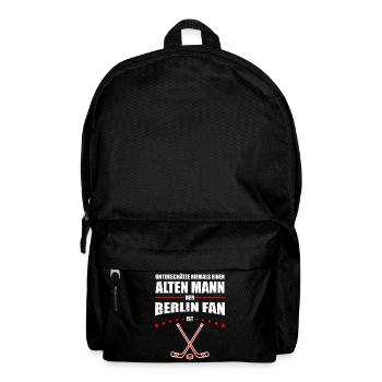 Alter Mann - Berlin Eishockey Fan | Retro - Rucksack - Schwarz - Vorne