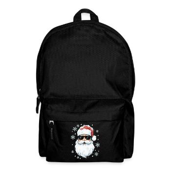 Père Noël cool - Père Noël avec des lunettes de soleil - Sac à dos - noir - Devant