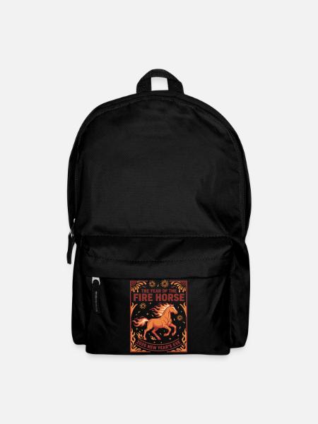 Silvester-Feuerpferde-Feierjahr 2026 - Rucksack - Schwarz