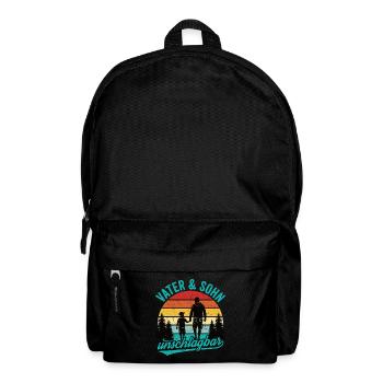 Father & Son Unbeatable – Emotional Retro Design - Backpack - black - Front