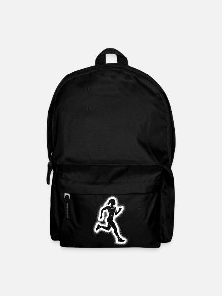 Laufen Joggen Mädchen Damen Läuferin - Rucksack - Schwarz