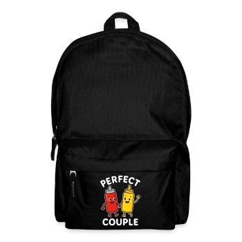 Perfect Couple Ketchup Mustard Friends - Rucksack - Schwarz - Vorne