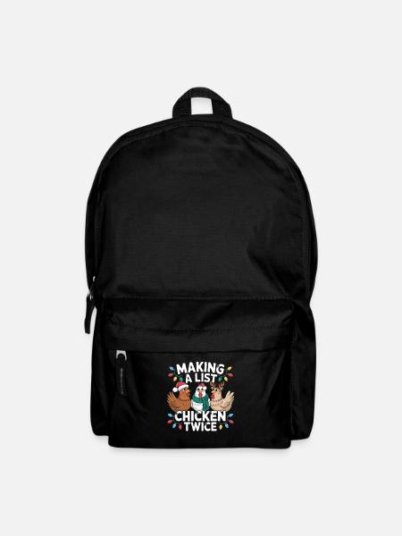 Making A List Chicken Twice Lustiger Weihnachts - Rucksack - Schwarz