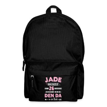 Mariage de Jade 26e anniversaire de mariage Épouse - Sac à dos - noir - Devant