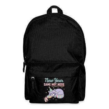 Neujahr Same Hot Mess Fun Party Vibes - Rucksack - Schwarz - Vorne