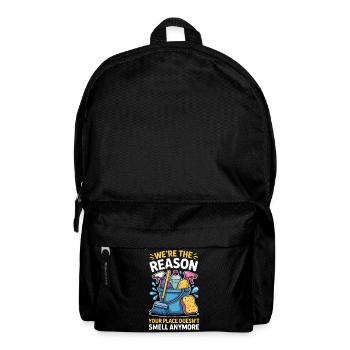 Reinigungskraft Spruch Lustiges Putzfrau Geschenk  - Rucksack - Schwarz - Vorne
