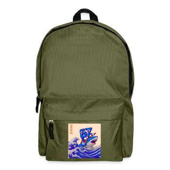 67 Six Seven 67 Brainrot - Backpack - olive green - Front