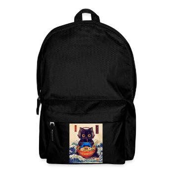 Cat Ramen Japanese Kawaii Cat Anime - Backpack - black - Front