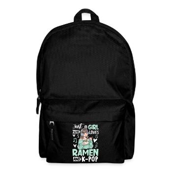 Juste une fille qui adore les ramen et la K-pop - Sac à dos - noir - Devant