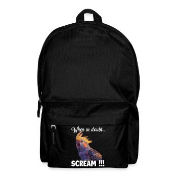 Nymphensittich Meme T, lustiger schreiender Nymphe - Rucksack - Schwarz - Vorne