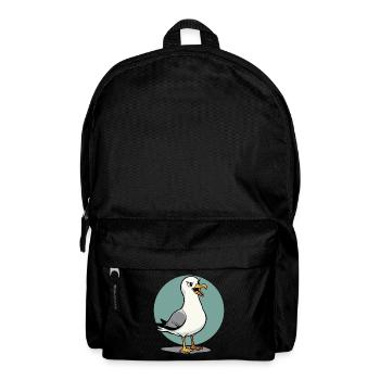 Freche Möwe Lustiges Küstenkind Maritim - Rucksack - Schwarz - Vorne
