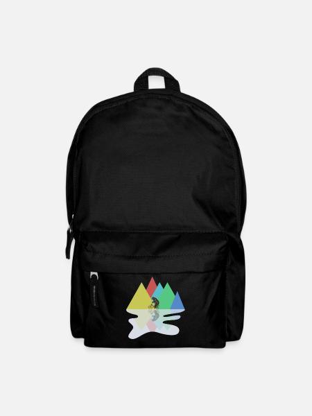Bear Riding A Bike - Backpack - black