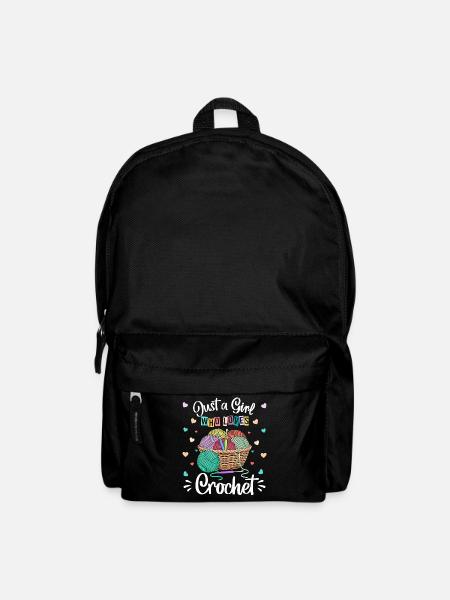 Buntes Häkeln Hobby & Wolle Liebhaberin Mädchen - Rucksack - Schwarz