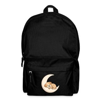 Mondkuschelhund im Schlaf - Rucksack - Schwarz - Vorne