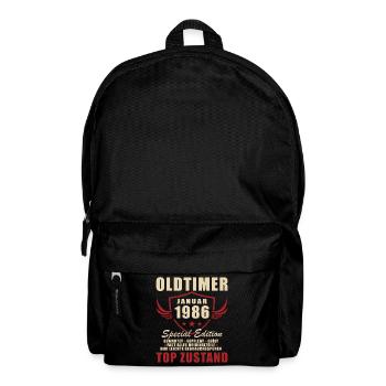 Cadeau pour le 40e anniversaire Voiture classique janvier 1986 - Sac à dos - noir - Devant