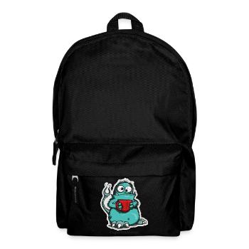 Monstre du café dans un style de bande dessinée - Sac à dos - noir - Devant