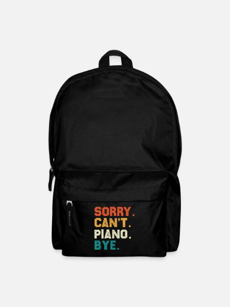 Désolé, je ne peux pas piano, au revoir, faute de frappe colorée - Sac à dos - noir