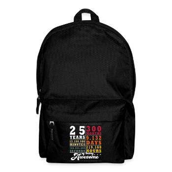 25 years 300 months 9,132 days 219,168 hours - Backpack - black - Front