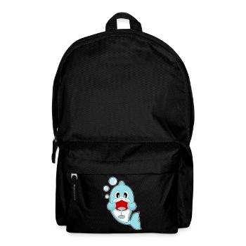 Delfin Rotwein - Rucksack - Schwarz - Vorne