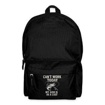 I Can't Work Today My Arm Is In A Cast Angler - Backpack - black - Front