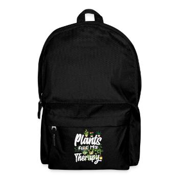 Pflanzen Sind Meine Therapie Lustige Gartenarbeit - Rucksack - Schwarz - Vorne
