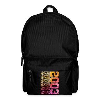 LIMITED EDITION 2003 23 JAHRE 23. GEBURTSTAG - Rucksack - Schwarz - Vorne
