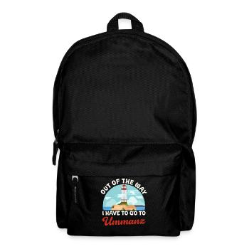Ostsee AUS DEM WEG ICH MUSS NACH UMMANZ Lustig - Rucksack - Schwarz - Vorne
