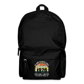 Janvier 1976 Vintage Cadeau Anniversaire 50 Ans - Backpack - black - Front