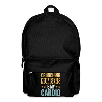Crunching Numbers - Cardio Financial Humor - Backpack - black - Front