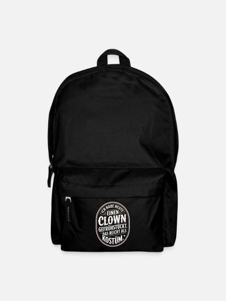 Clown Gefrühstückt Karneval Clown Kostüm Ersatz - Rucksack - Schwarz