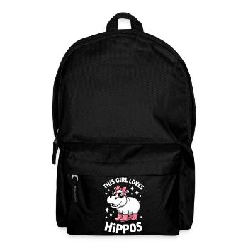 Hippopotamus Sayings Hippopotamus Joke Hippopotamus Gift - Backpack - black - Front