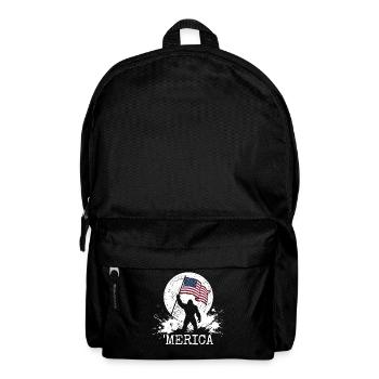 America Bigfoot Moon Funny Bigfoot for Men z - Backpack - black - Front