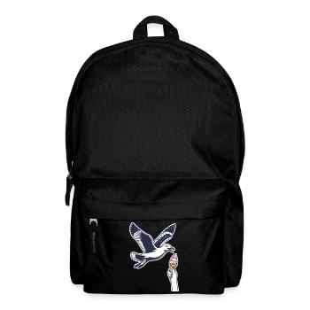 Lustige Möwe Stiehlt Eiscreme - Rucksack - Schwarz - Vorne
