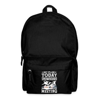 Snowboarden Snowboardtreffen Sessellift - Rucksack - Schwarz - Vorne