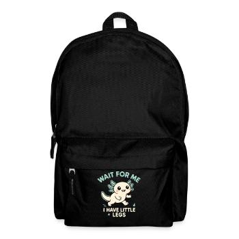 Axolotl disant un mème Humour Petites jambes drôles - Sac à dos - noir - Devant