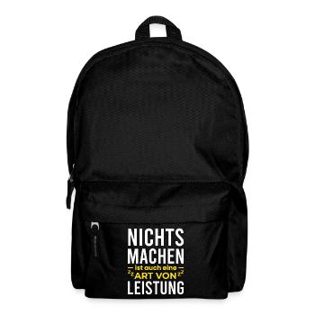Ne rien faire est aussi un exploit - Sac à dos - noir - Devant