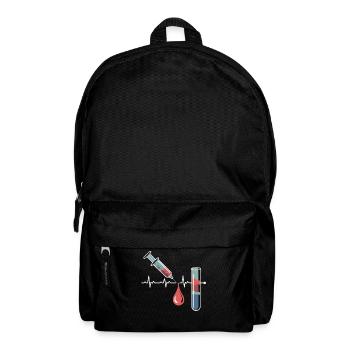 Blood Impression Art: Syringe and Test Tube - Backpack - black - Front