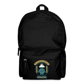 My Weekend Forecast Crocheting Funny Crochet - Backpack - black - Front