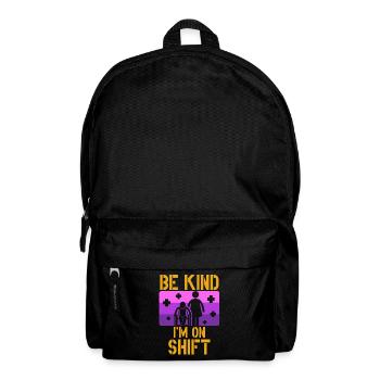 Caregiver Caregiver Elderly Care Be Kind I'm On Shift - Backpack - black - Front