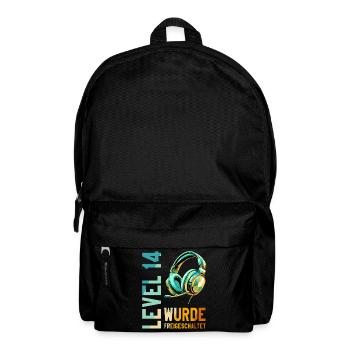 14th Birthday Boy Girl Teenager Level 14 - Backpack - black - Front