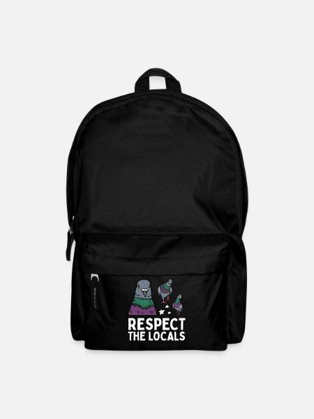 Respect the Locals Pigeons Coo - Backpack - black