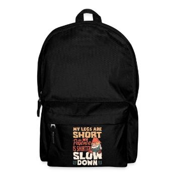Warte Auf Mich, Ich Habe Kleine Beine - Rucksack - Schwarz - Vorne
