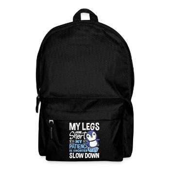 Warte Auf Mich, Ich Habe Kleine Beine - Rucksack - Schwarz - Vorne